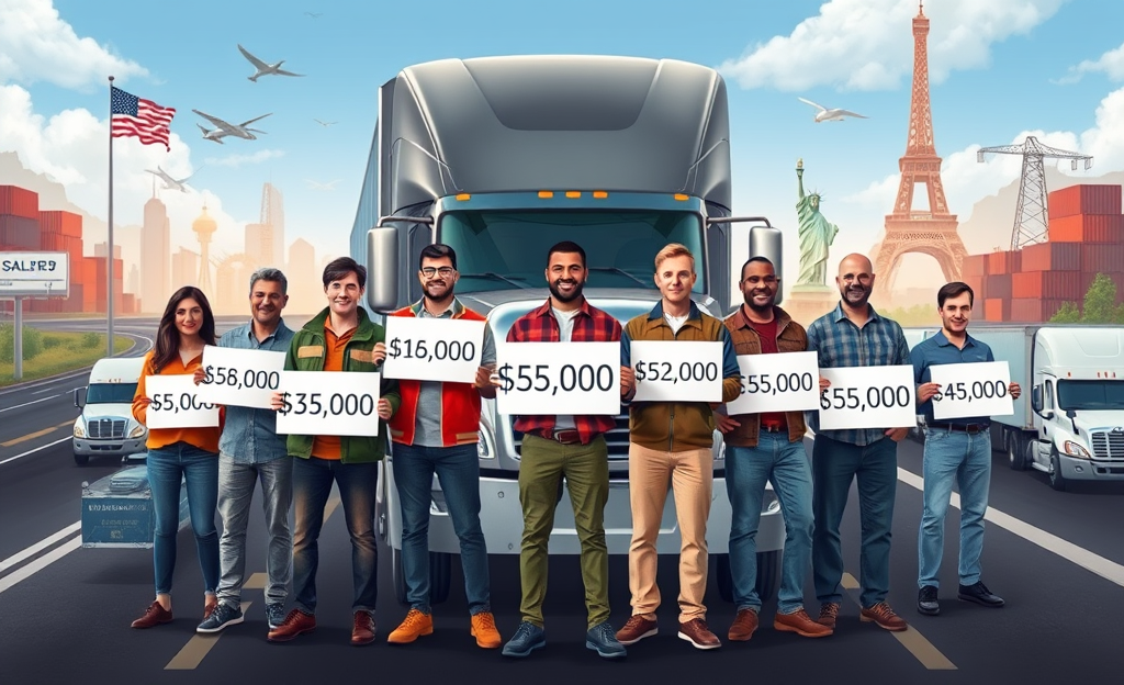 Graph comparing driver salaries at major industry companies