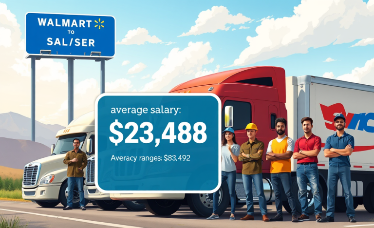A truck driver reviewing earnings potential from major companies