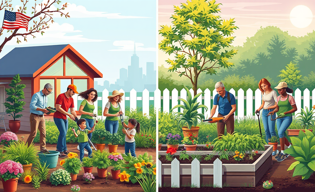 Comparison of growth and profit in private vs public gardening companies