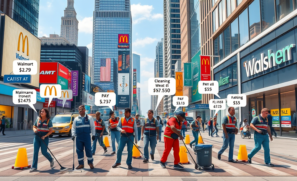 Image depicting top companies known for high pay in cleaning and maintenance jobs