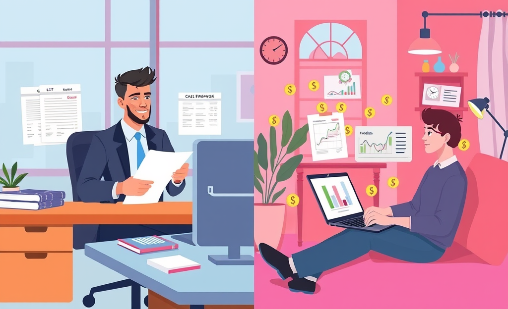 Graphic comparing earnings between CLT employment and freelancing in a sector.