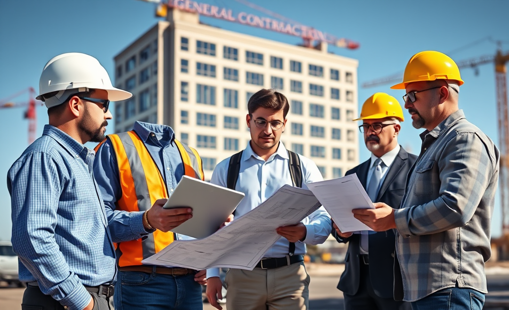 Image depicting various construction roles with a focus on salary comparison among top companies.