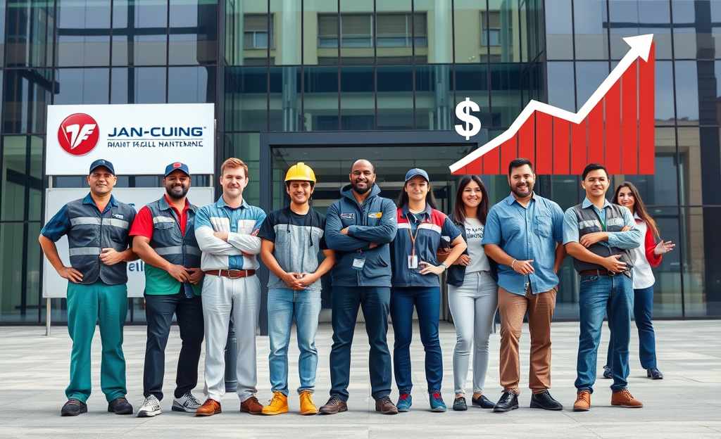 Image showing janitorial work being performed in a corporate setting.