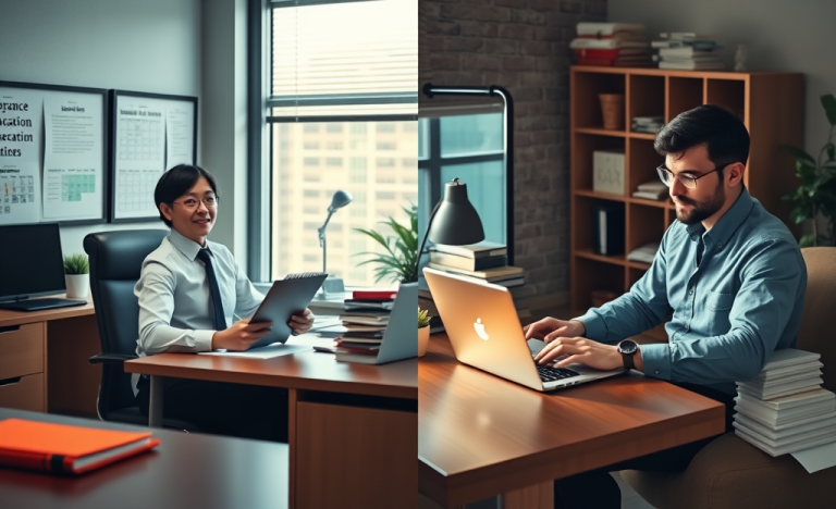 Image comparing CLT salary benefits with self-employment income advantages.