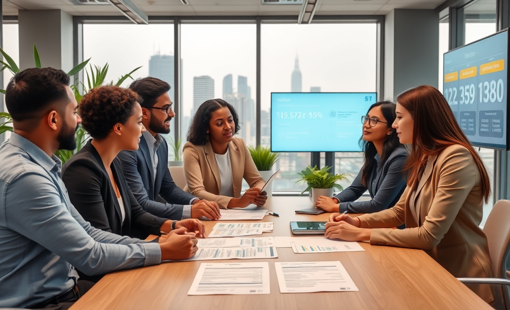 Image depicting various employee benefits like salary, meal vouchers, and financial aid.