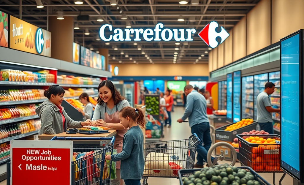 Carrefour store and distribution center illustrating expansion and opportunities.