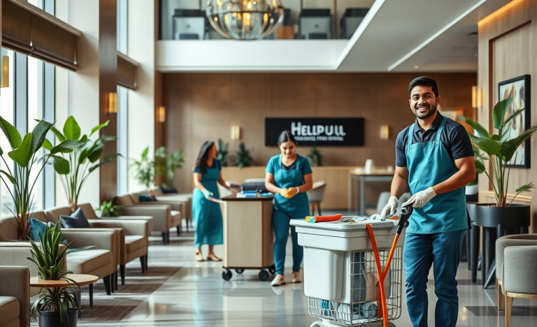 Image depicting various housekeeping roles at Help-U SRL