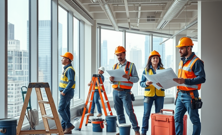 A maintenance technician working on building services at Coopservice