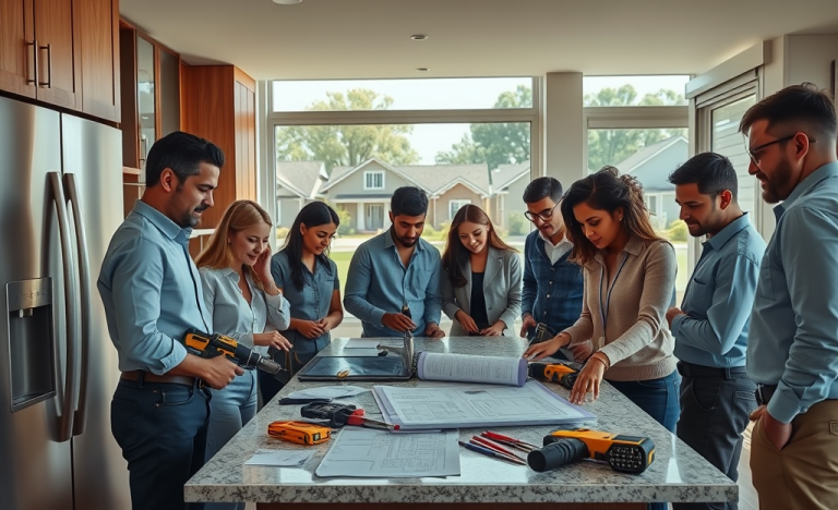 Federici Group team working on a diverse renovation project