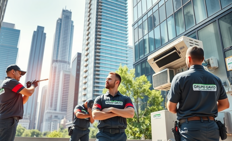 A maintenance technician working on building systems as part of a job at Gruppo Gavio.