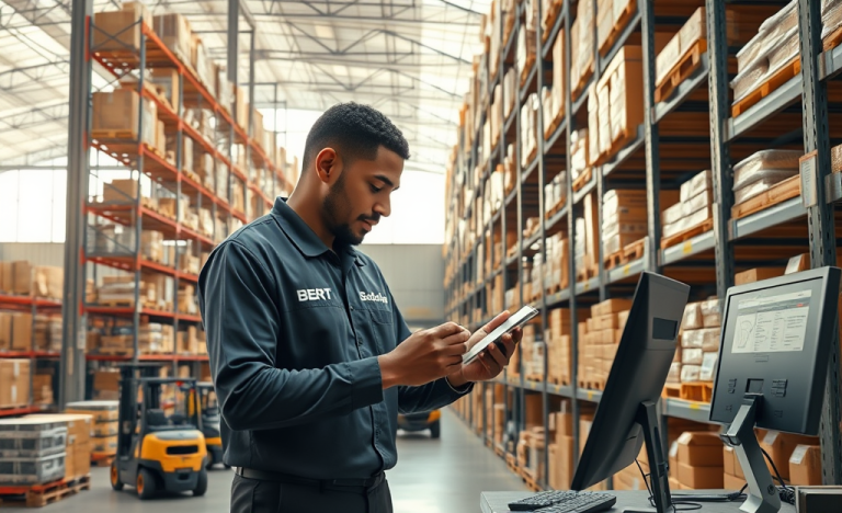 Image of a Stock Clerk Managing Inventory at Bartolini BRT