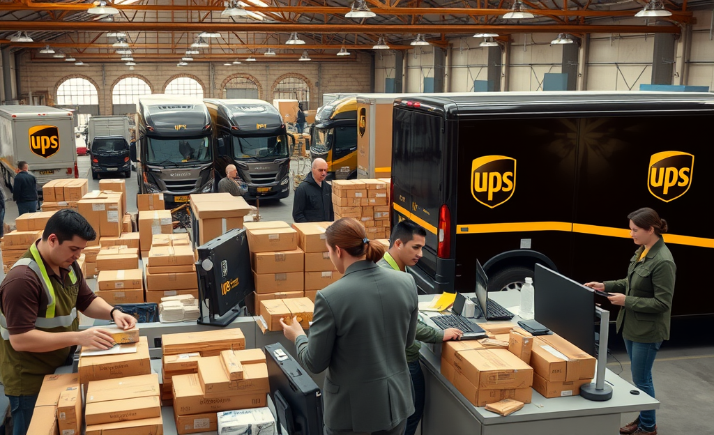 UPS employees working in various roles such as separator and checker