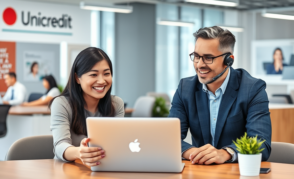 Image depicting career opportunities in HR and customer service at UniCredit.