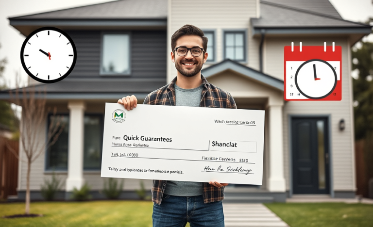 An image showcasing quick credit options using mortgage guarantees.