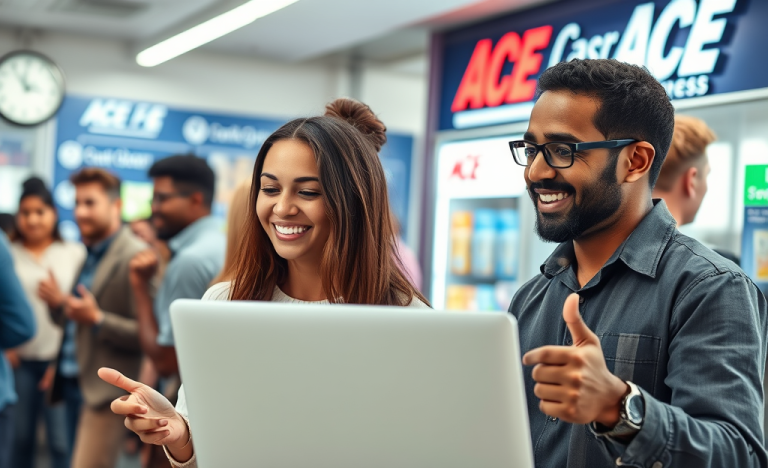 A person exploring ACE Cash Express Personal Loan options for urgent financial needs.