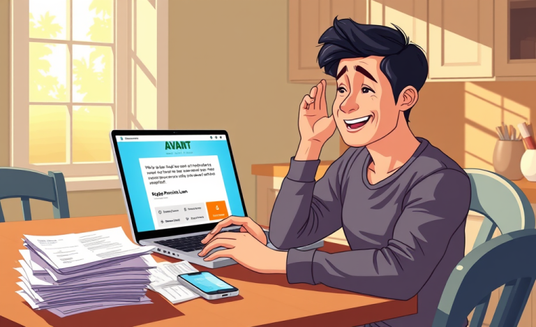 A person exploring options for urgent financial relief with Avant Personal Loans.