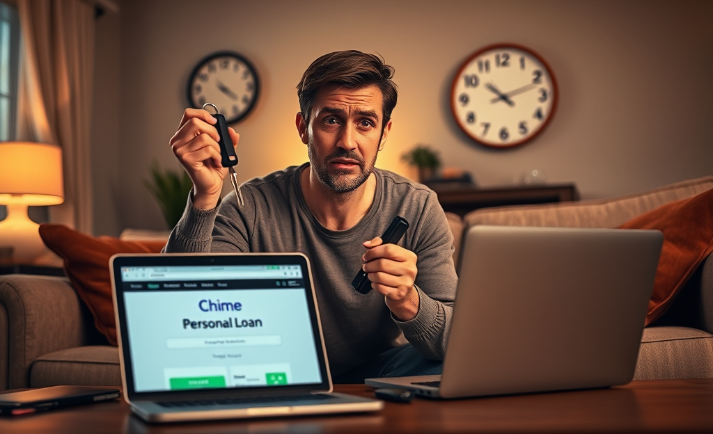 A person considering a Chime Personal Loan for urgent financial needs.