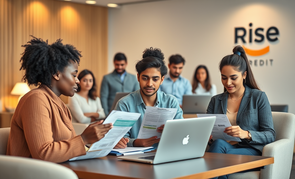 A banner showcasing the Rise Credit Personal Loan options for urgent financial assistance.